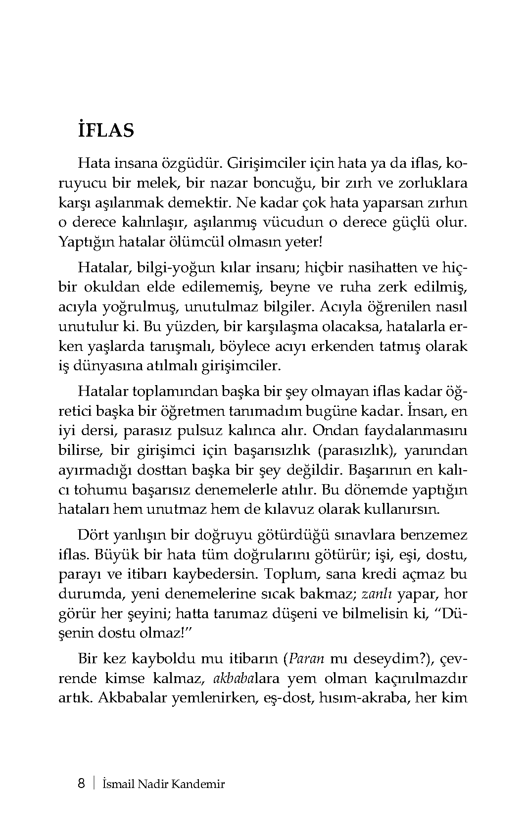 Acemi Girişimciye - İsmail Nadir Kandemir