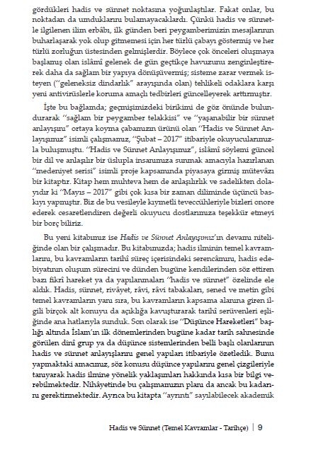Hadis ve Sünnet Temel Kavramlar - Tarihçe - Prof. Dr. Kadir Gürler - Dr. Fatih Mehmet Yılmaz