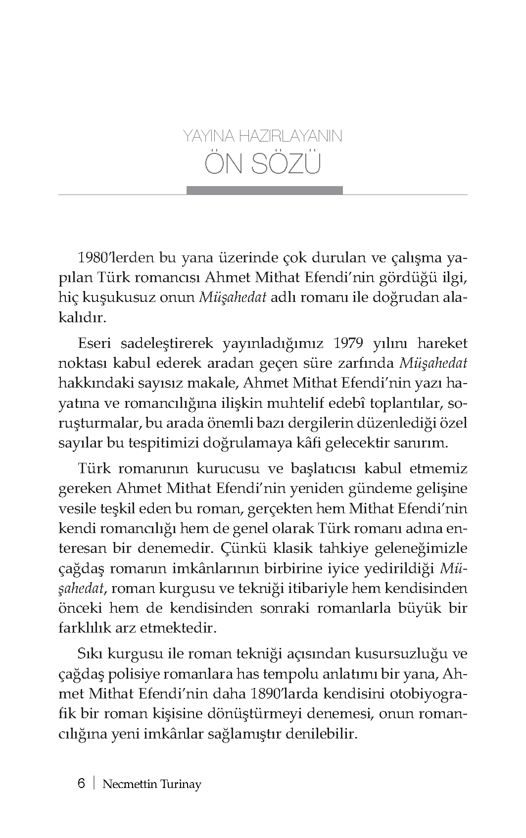 Müşahedat - Ahmet Mithat Efendi (Hazırlayan: Necmettin Turinay)