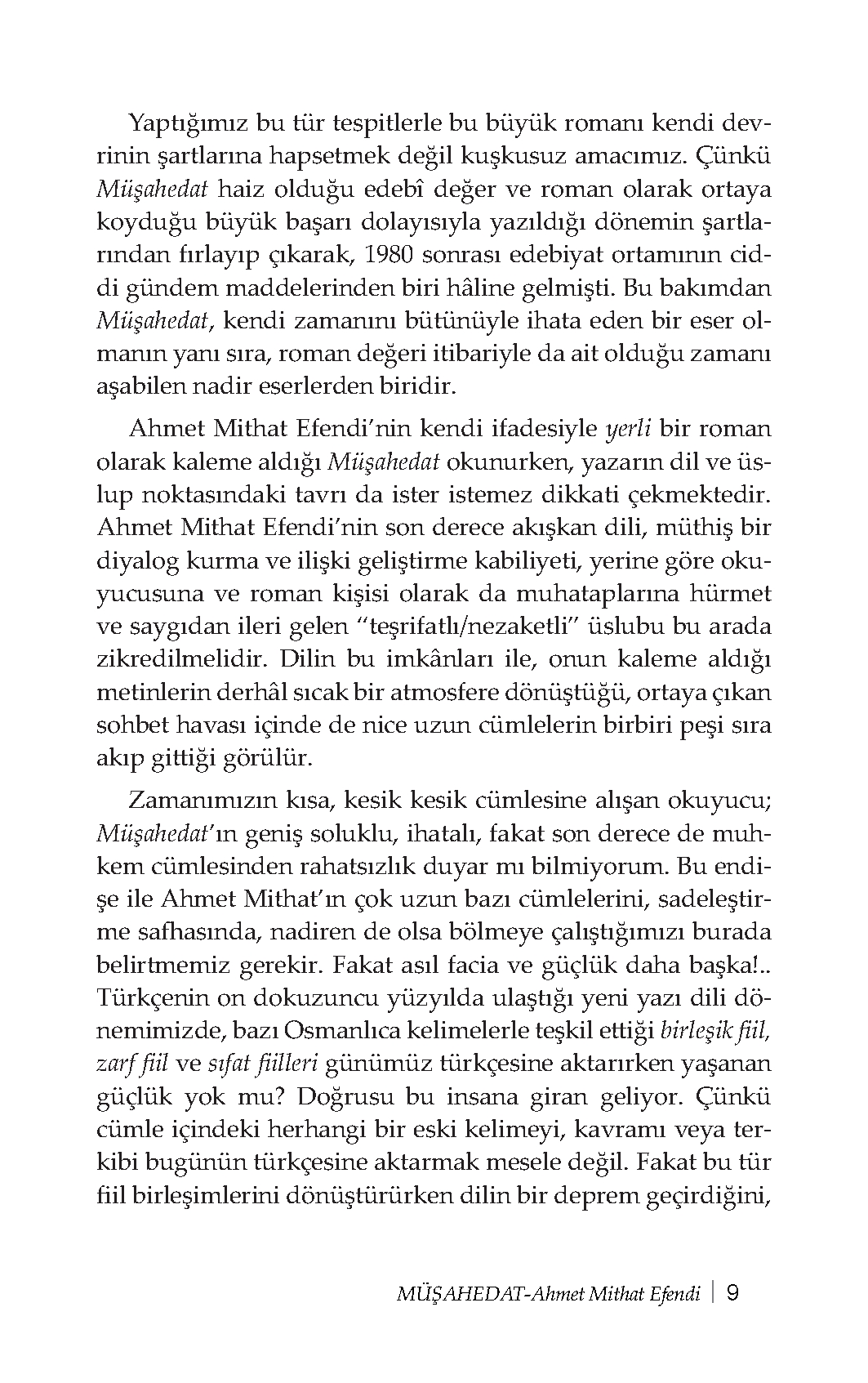Müşahedat - Ahmet Mithat Efendi (Hazırlayan: Necmettin Turinay)