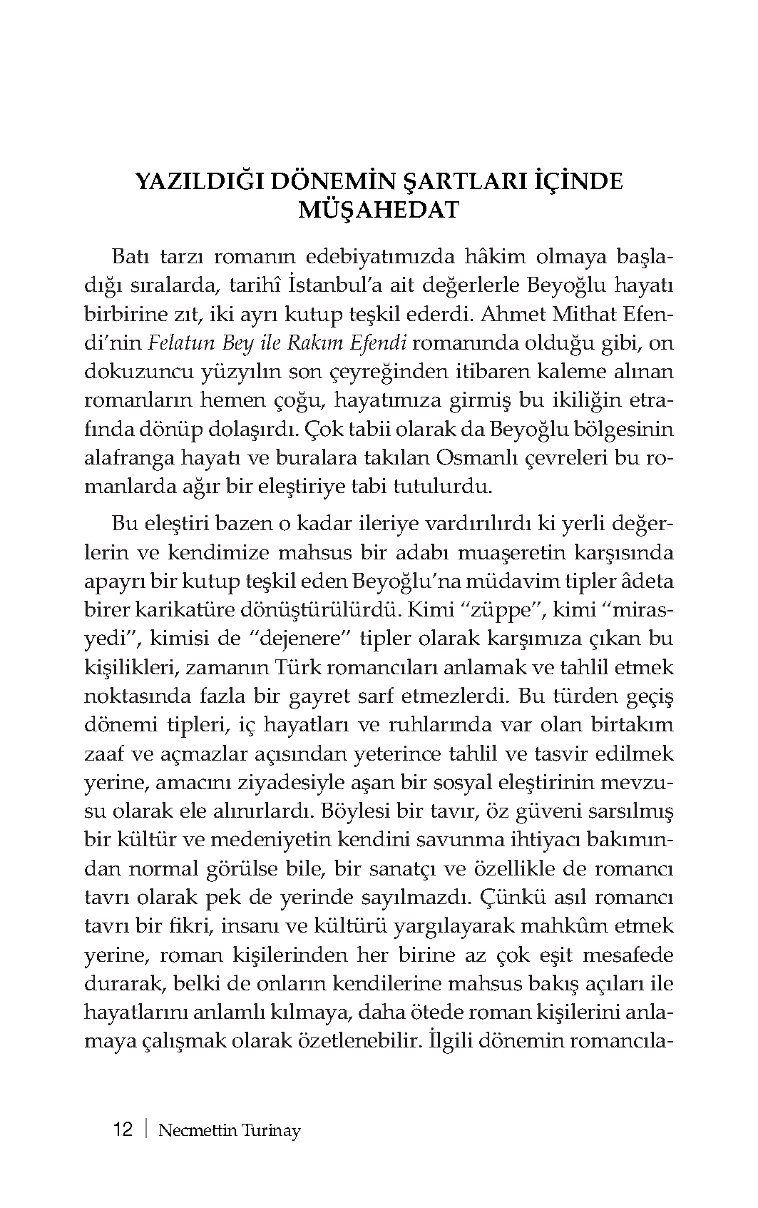 Müşahedat - Ahmet Mithat Efendi (Hazırlayan: Necmettin Turinay)