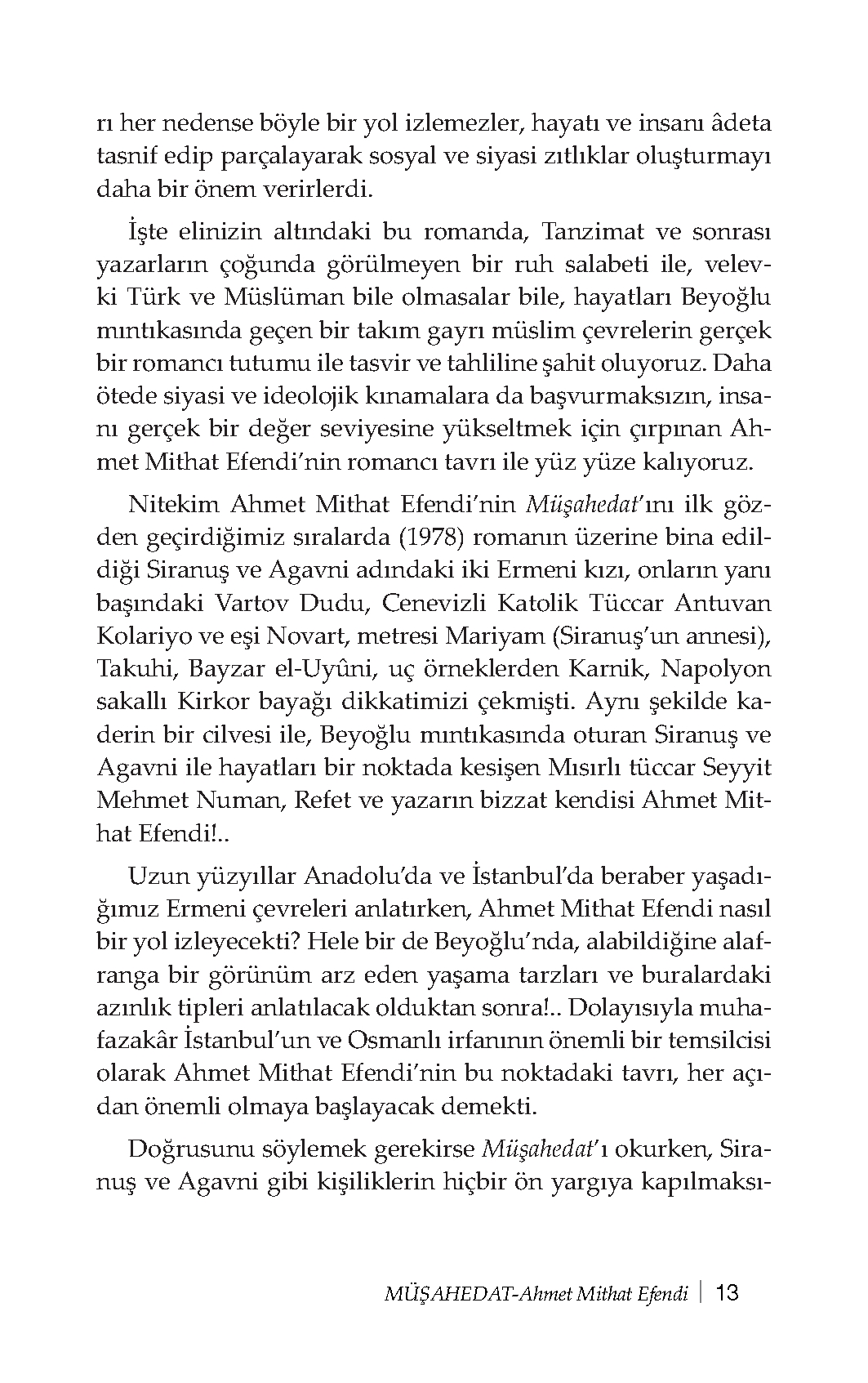 Müşahedat - Ahmet Mithat Efendi (Hazırlayan: Necmettin Turinay)