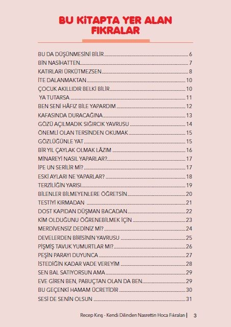 Kendi Dilinden Nasrettin Hoca Fıkraları 3 - Recep Kırış