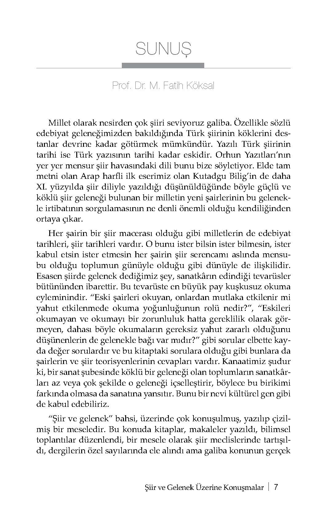 Şiir ve Gelenek Üzerine Konuşmalar - Tayyib Atmaca