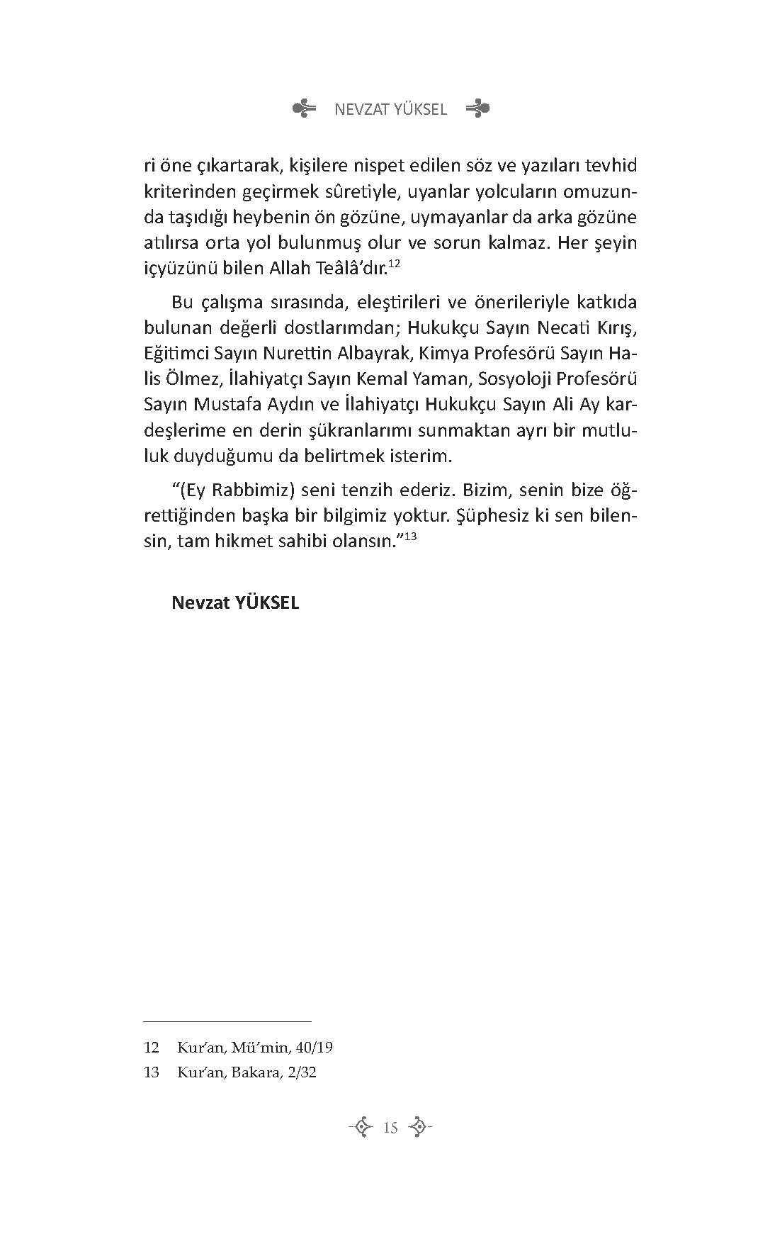 Tevhid İnancı ve Şirke Açılan Kapılar - Nevzat Yüksel